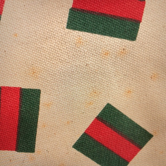 #0245 RARE Vintage Gucci Web Stripe Print Bucket Tote - Picture 11 of 12